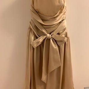 Champagne dress perfect for prom or wedding!